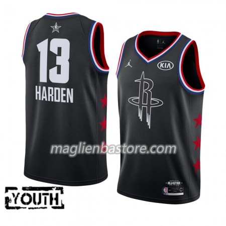Maglia Houston Rockets James Harden 13 2019 All-Star Jordan Brand Nero Swingman - Bambino